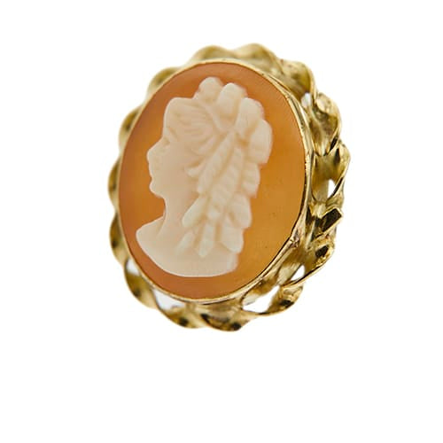 Boucles d'oreilles camées en or jaune 58 Facettes 40196