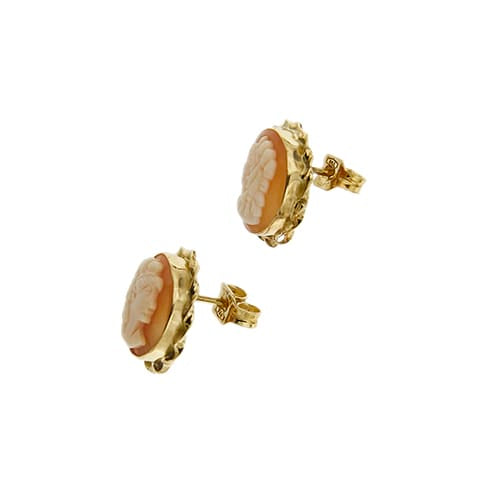 Boucles d'oreilles camées en or jaune 58 Facettes 40196