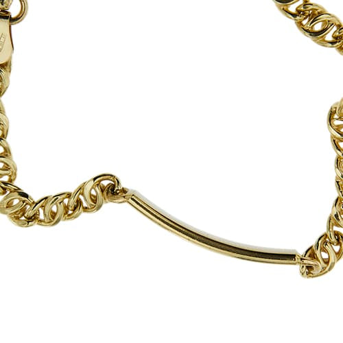 Bracelet maille tigre avec plaquette en or jaune 58 Facettes 41081