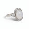 54 Art déco - Bague en or 18k, pierre de lune et diamants 58 Facettes RI-1083