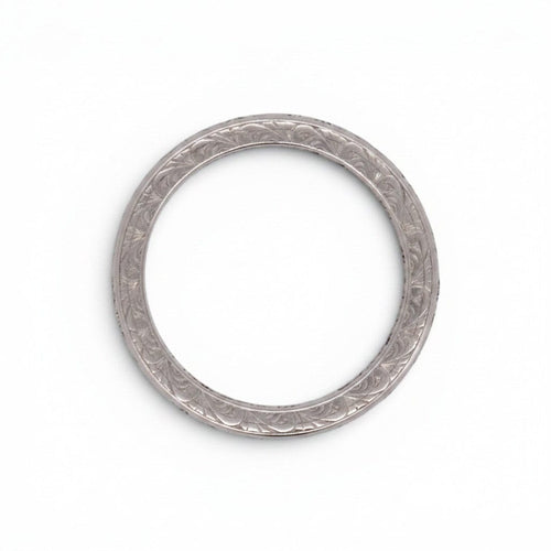 53 Art déco - Bague d'éternité en platine et diamants 58 Facettes RI-1066