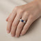 52 Art déco - Bague trilogie en or blanc saphir et diamants 58 Facettes RI-1065
