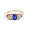 50 Bague trilogy victorienne en or jaune 14 carats, saphir et diamants 58 Facettes RI-1069