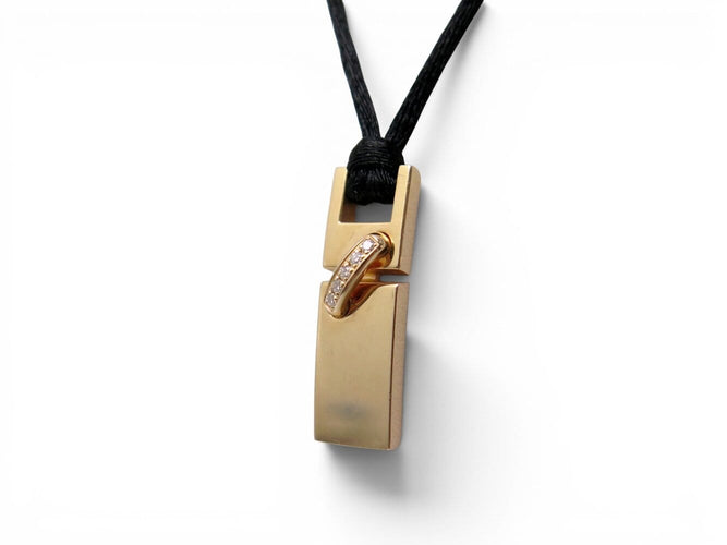Chaumet Liens - Collier pendentif en or rose et diamants 58 Facettes 276034