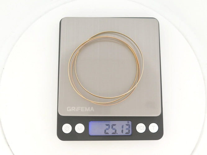 Bracelet jonc 3 anneaux en ors blanc, jaune et rose 18k 58 Facettes 276091