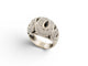 48 Bague dôme serpent en or blanc 18k et 130 diamants 58 Facettes 276024