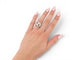 48 Bague dôme serpent en or blanc 18k et 130 diamants 58 Facettes 276024