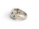 48 Bague dôme serpent en or blanc 18k et 130 diamants 58 Facettes 276024