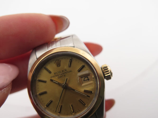 Rolex - Montre Oyster Perpetual Datejust Lady en or 18k et acier 58 Facettes 276085