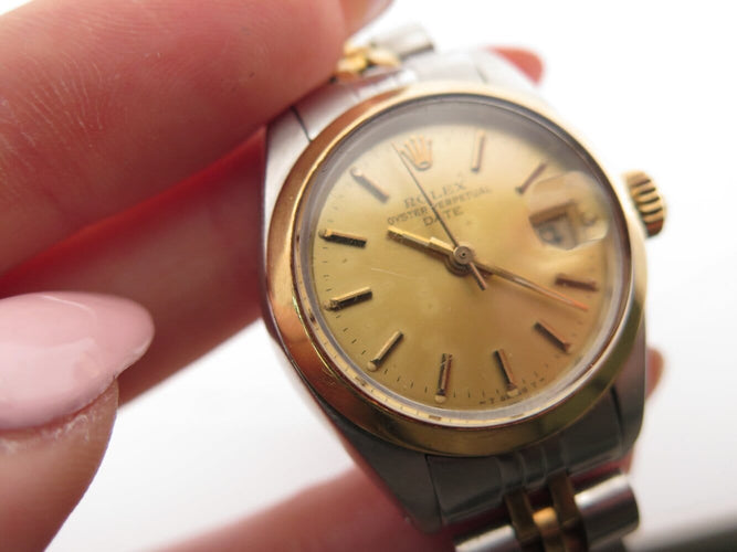 Rolex - Montre Oyster Perpetual Datejust Lady en or 18k et acier 58 Facettes 276085