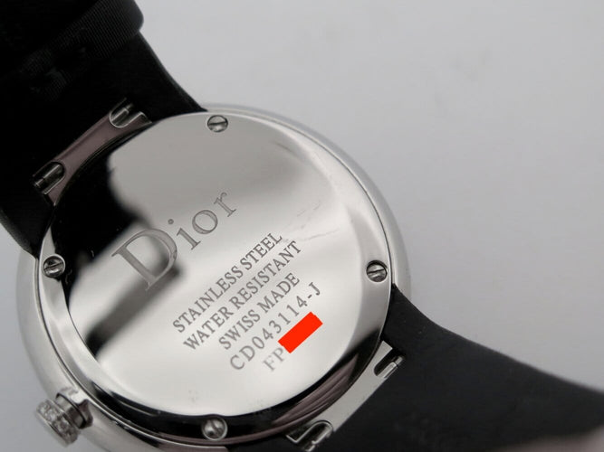 Dior La D de Dior - Montre 38 mm en acier et diamants 58 Facettes 276018