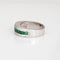 Bague 54 Bague bandeau diamants et émeraudes en or blanc 18 carats 58 Facettes G14005