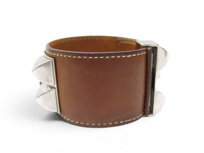 Hermès Médor Collier de Chien - Bracelet en cuir Barénia 58 Facettes 276193