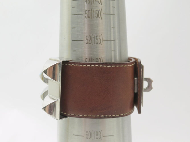 Hermès Médor Collier de Chien - Bracelet en cuir Barénia 58 Facettes 276193