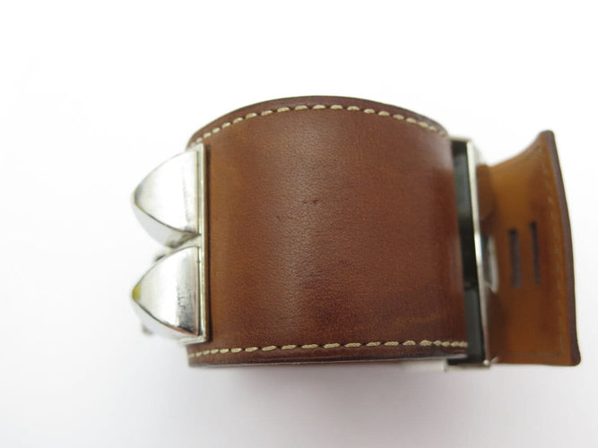 Hermès Médor Collier de Chien - Bracelet en cuir Barénia 58 Facettes 276193