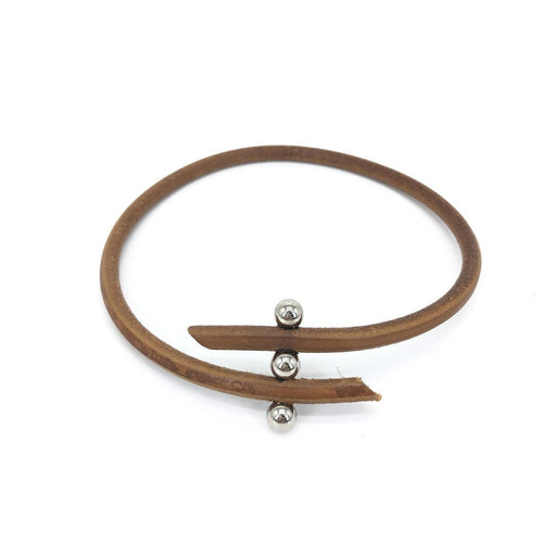 Collier Hermès Tournis - Collier choker en cuir marron 58 Facettes hwcb0yel76