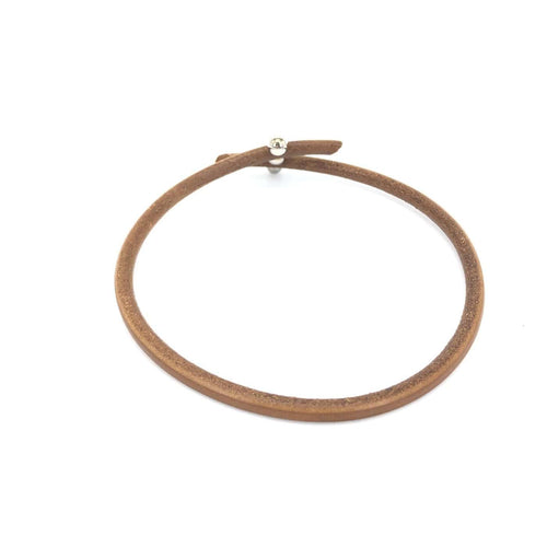 Collier Hermès Tournis - Collier choker en cuir marron 58 Facettes hwcb0yel76