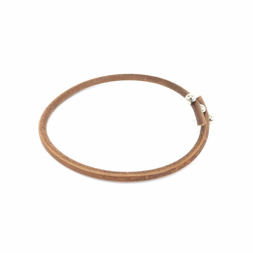 Collier Hermès Tournis - Collier choker en cuir marron 58 Facettes hwcb0yel76
