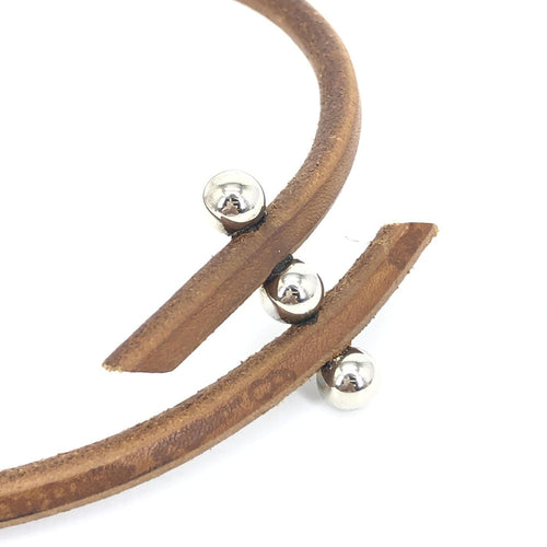 Collier Hermès Tournis - Collier choker en cuir marron 58 Facettes hwcb0yel76