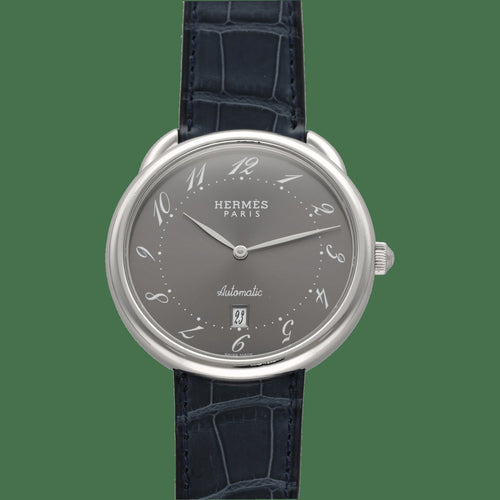 Hermès Arceau - Montre automatique en acier 41 mm, full set 2007 58 Facettes FB11539