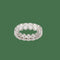53 Alliance - Bague en or gris 18k et diamants ovales 58 Facettes FB11558