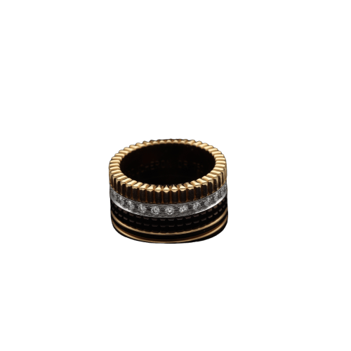 51 Boucheron Quatre Large - Bague en or jaune et diamants 58 Facettes FB11648