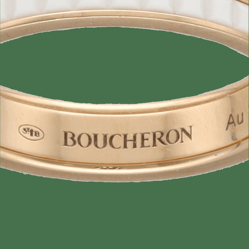 51 Boucheron Quatre - Bague en or rose 18k et céramique blanche 58 Facettes FB11649