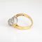 Bague 57 Bague bypass double orbe en or jaune 18 carats et diamants 58 Facettes G14009