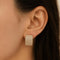 Boucles d'oreilles en or jaune 18k, diamants 3 cts G-VS 58 Facettes FB11614