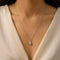 Chaîne pendentif en or gris 18k, diamant poire et diamants 58 Facettes FB11556-FB11666