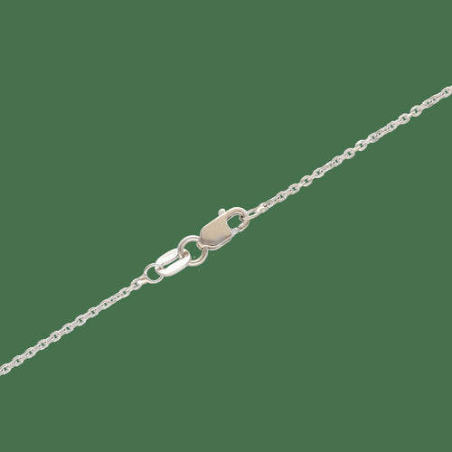 Chaîne pendentif en or gris 18k, diamant poire et diamants 58 Facettes FB11556-FB11666