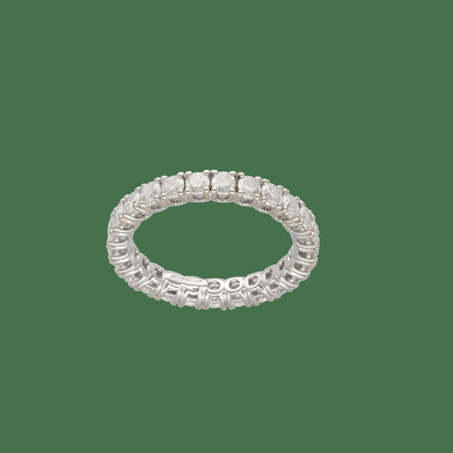 53 Alliance en or gris 18k et diamants 1,5 ct 58 Facettes FB11709