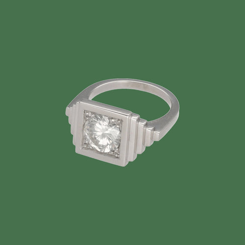 53 Bague Art déco en platine et diamant 2,04 ct 58 Facettes FB11710/FB1175