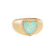 Bague 54 Bague cœur opale et diamants en or jaune 14k 58 Facettes G14054