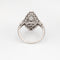 Bague 49 Art déco - Bague navette en platine 900 et diamants, tour de doigt 49 58 Facettes G14077