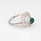 Bague 62 Bague Art déco vintage en platine 900, émeraude, pierre de lune et diamants 58 Facettes G14027