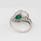 Bague 62 Bague Art déco vintage en platine 900, émeraude, pierre de lune et diamants 58 Facettes G14027