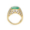 Bague 49 Bague vintage années 1980 émeraude colombienne et diamants en or jaune 18k 58 Facettes G14081