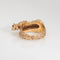 Bague 59 Bague panthère vintage en or jaune 14k, pierres rouges 58 Facettes G14085