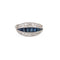 Bague 56 Bague Art déco vintage en or blanc 18 ct et platine, diamants et saphirs 58 Facettes G14119