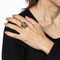Bague 57 Bague micro-mosaïque victorienne aux chérubins en or jaune 14k 58 Facettes G13903