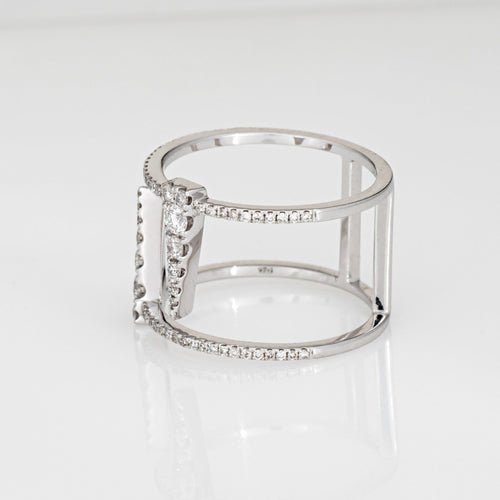 Bague 51 Bague icicle - Bague en or blanc 18 carats et diamants 58 Facettes G13620