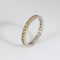 Bague 56 Bague alliance éternité en or blanc 18 carats et saphirs jaunes 58 Facettes G14143