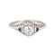 Bague 52 Bague Art déco - Bague en or blanc 14k avec diamant et saphirs 58 Facettes G1105