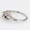 Bague 52 Bague Art déco - Bague en or blanc 14k avec diamant et saphirs 58 Facettes G1105