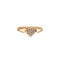 Bague Bague cœur victorienne ancienne en or jaune 18 ct et perles 58 Facettes G14131