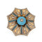 Bague 56 Bague cocktail vintage en or jaune 14k émail bleu, taille 56 (FR) 58 Facettes G14147