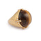 Bague 53 C. Escher - Bague cocktail cabochon œil de tigre en or jaune et diamants 58 Facettes B384
