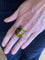 Bague 53 C. Escher - Bague cocktail cabochon œil de tigre en or jaune et diamants 58 Facettes B384