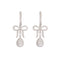 Boucles d'oreilles Boucles d’oreilles dormeuses nœuds en or gris 18 carats et diamants 58 Facettes BO254